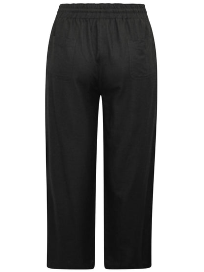 JD Williams Black Linen Blend Wide Leg Trousers Sizes 18 20 22 24 26 28 30 32