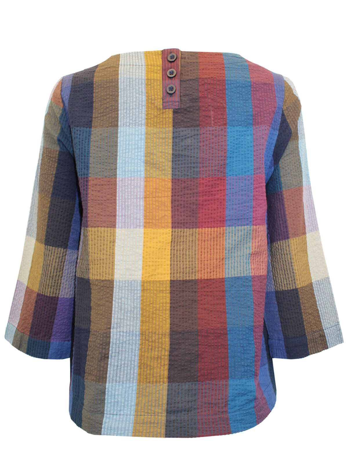 EX Seasalt Pure Cotton Checked Stipple Shore Top Sizes 10, 14, 18, 22 RRP £52.95