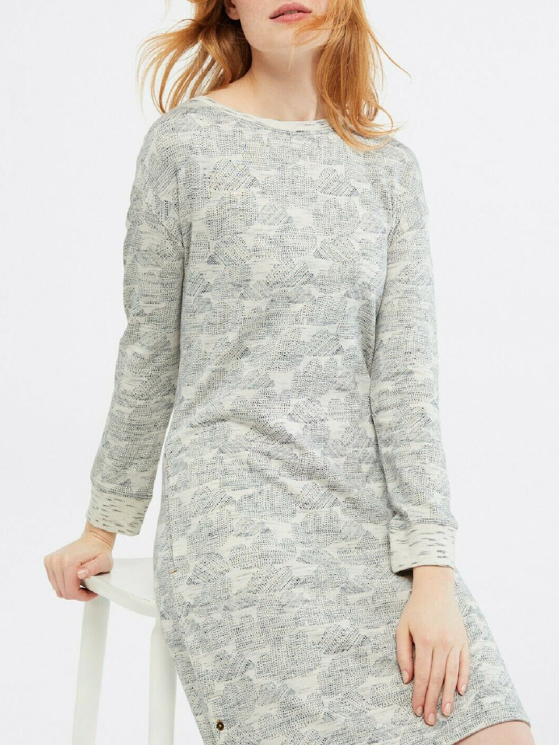 EX WHITE STUFF Grey Cloudy Day Sweater Dress in Size 12 RRP £550