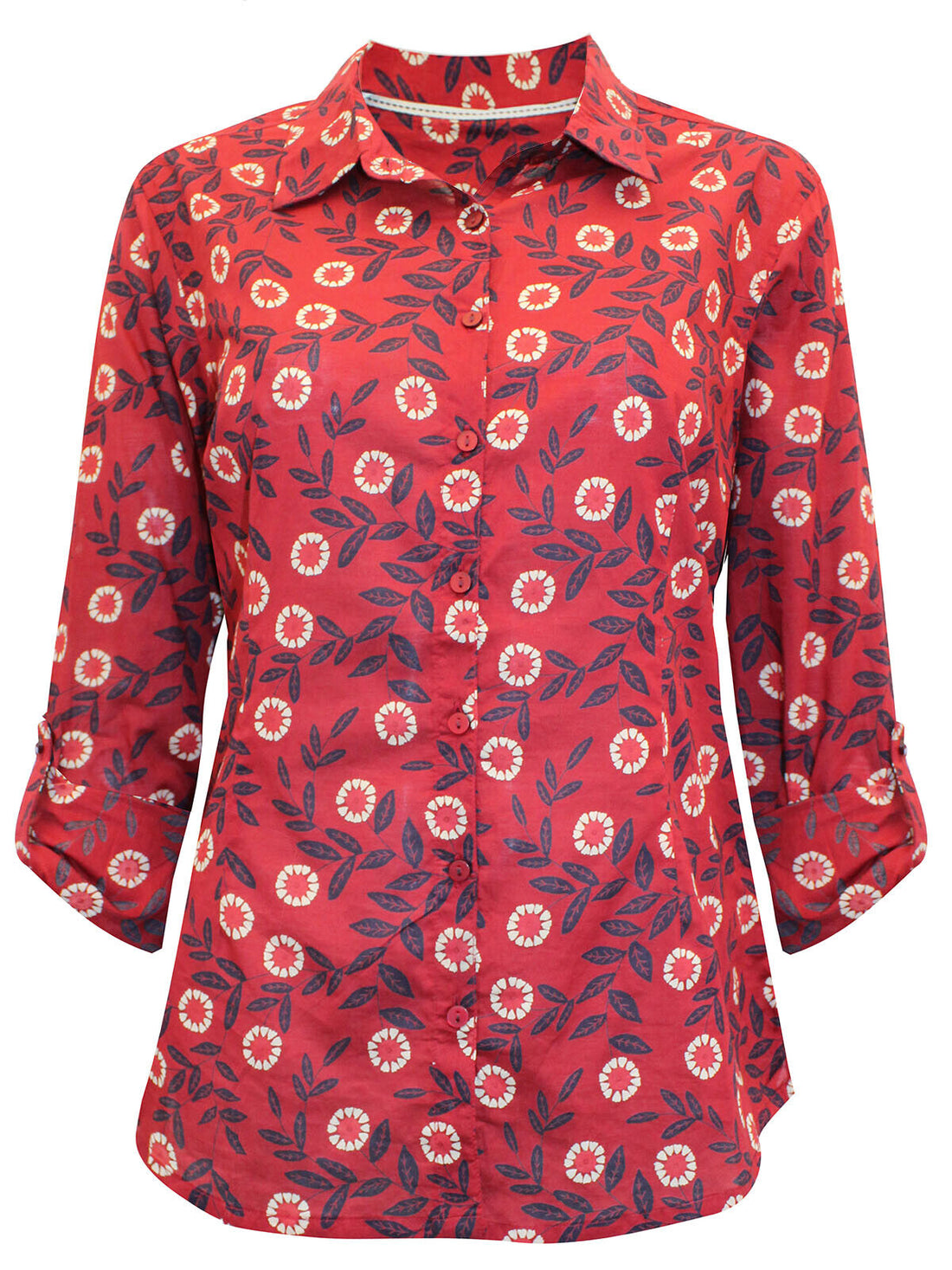 EX Seasalt Foliage Bloom Dahlia Larissa Organic Cotton Shirt Sizes 8-28 RRP £45