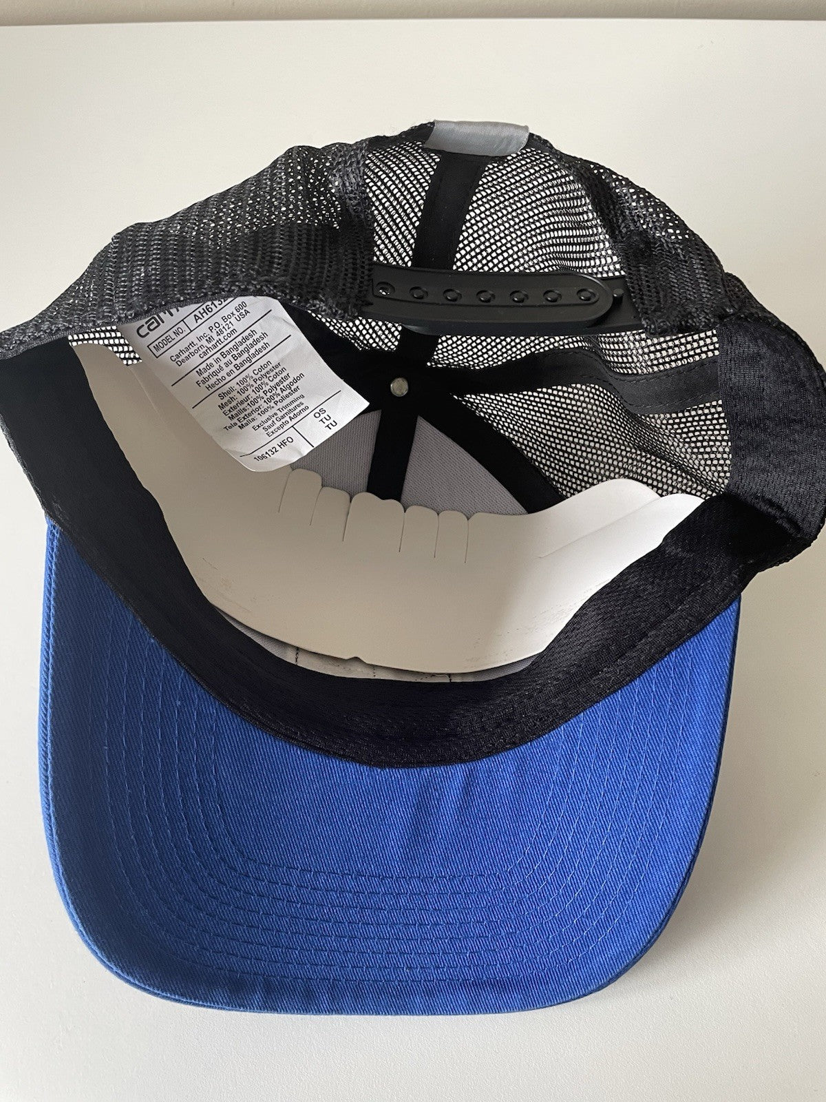Carhartt Blue/Black Force Canvas Mesh Back Graphic Logo Workwear Cap4