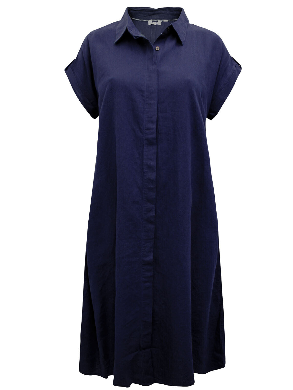 EX Fat Face Indigo Sylvie Linen Blend Shirt Dress in Size 12 NO BELT
