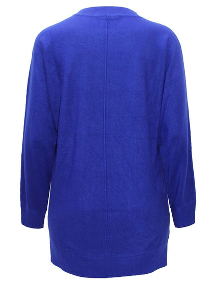 Curve Cobalt Front Seam Detail Knitted Jumper in Sizes 14-36