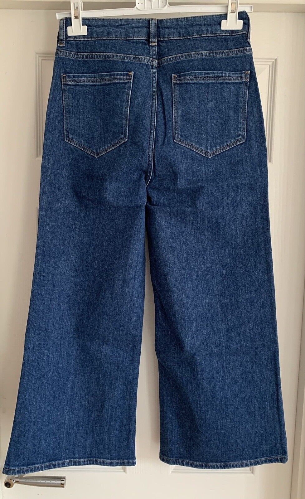 Boden Cropped Wide Leg Jeans Classic Denim Blue High Rise 8-22 Pet, Reg, Long