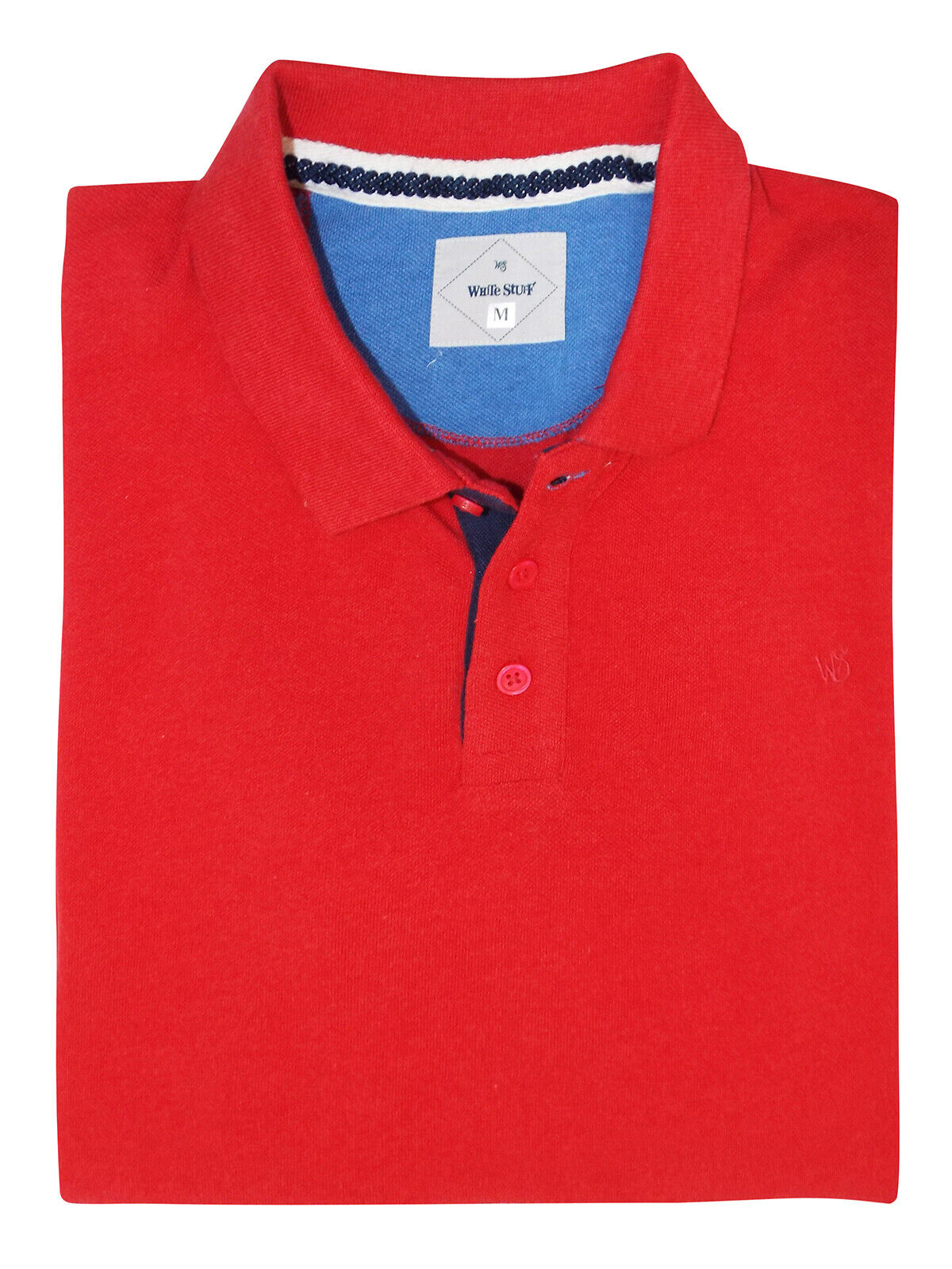 WHITE STUFF Red Mens Pure Cotton Shoreside Fairtrade Polo M, XXL, 3XL