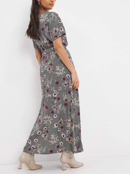 Joe Browns Black Floral Print Wrap Dress Sizes 14, 16, 18, 22, 24 RRP £60