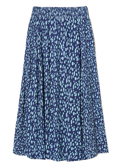 EX Fat Face Blue Printed Jersey Maxi Skirt in Size 16