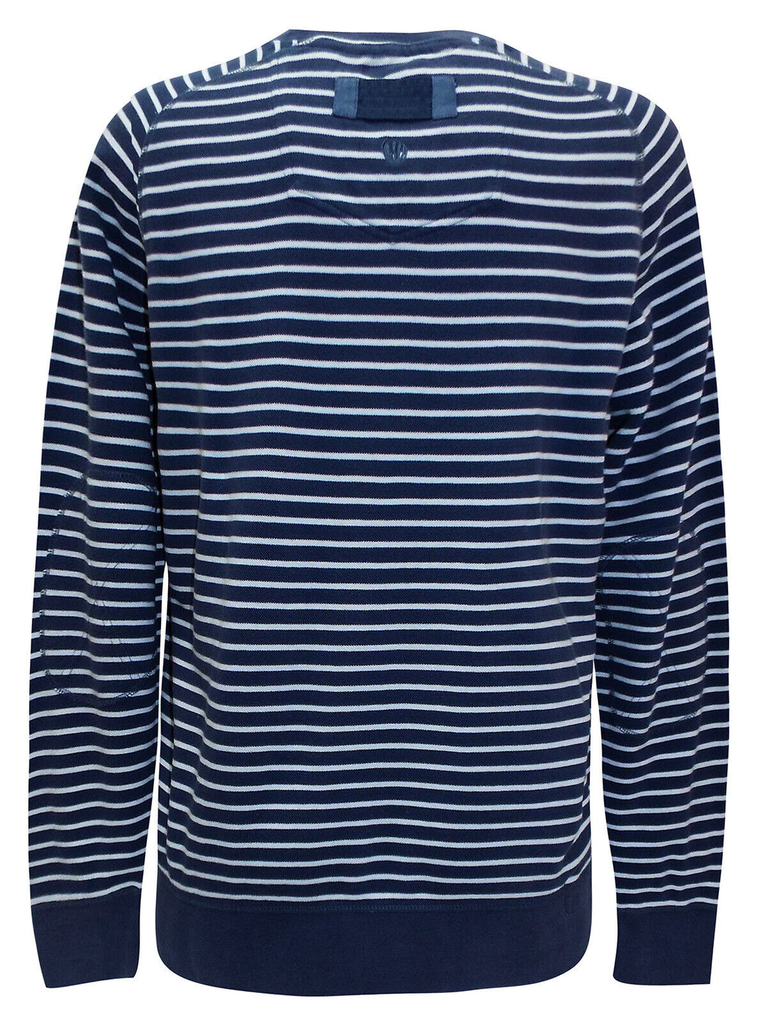 EX Fat Face Blue Mens Pure Cotton Striped Elbow Patch Sweatshirt L, XL, XXL