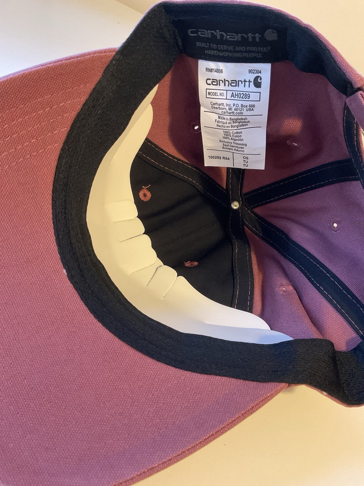 Carhartt Burgundy Cotton Cap Odessa Canvas3