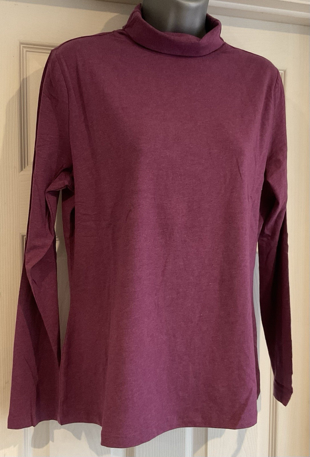 EX Seasalt Purple Landing Top Roll Neck Long Sleeve Size 141