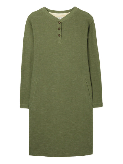 EX Fat Face Light Khaki Southbourne Henley Dress in Sizes 14 or 16 RRP £49.50