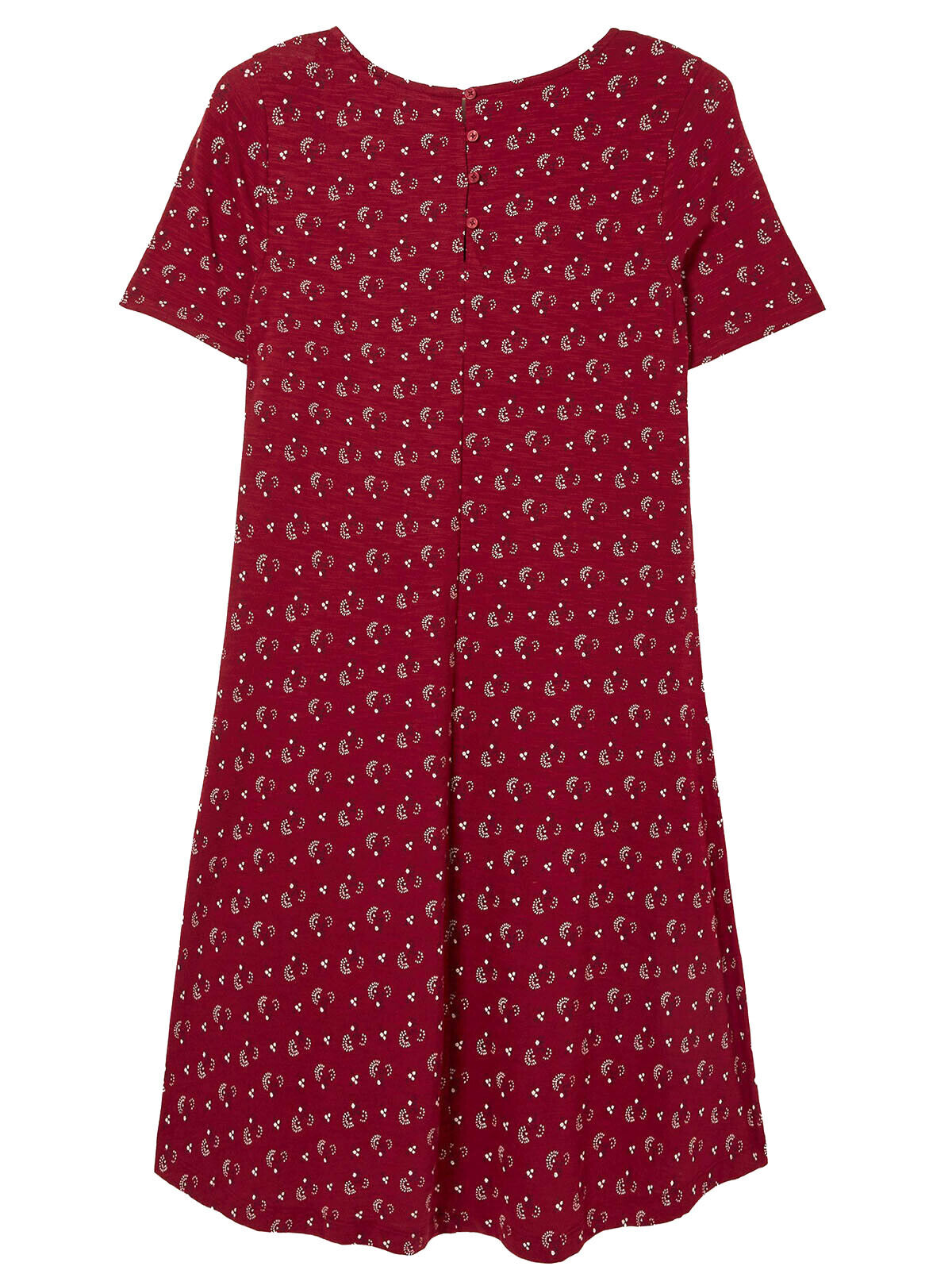 EX Fat Face Claret Cotton Modal Batik Posy Simone Dress 8 10 12 14 16 18 RRP £46