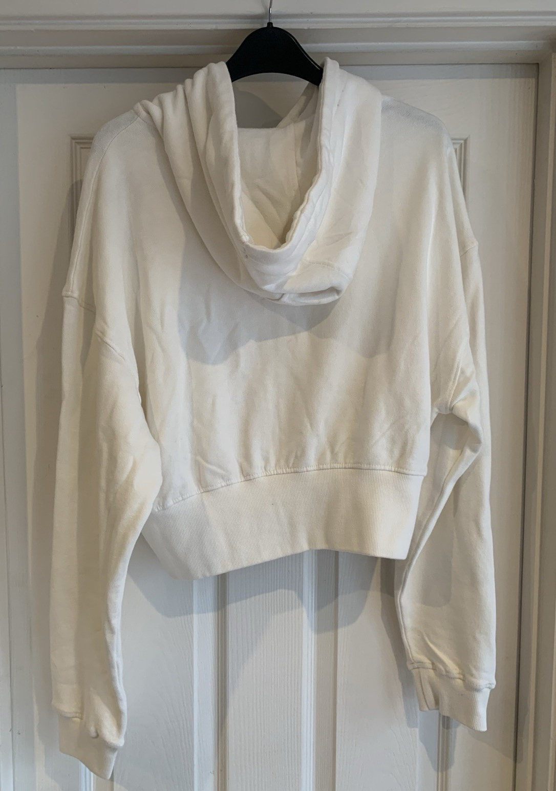 River Island Womens White Cotton Hooded Jacket in Size S RRP £261