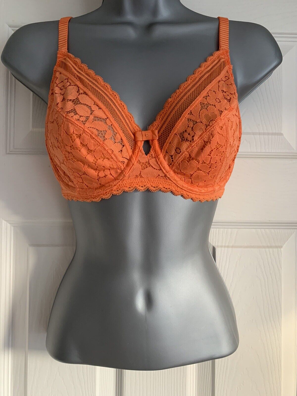 EX M*S Orange Cotton & Lace Underwired Full Cup Bra 32-42 B-G – Louise's  Closet