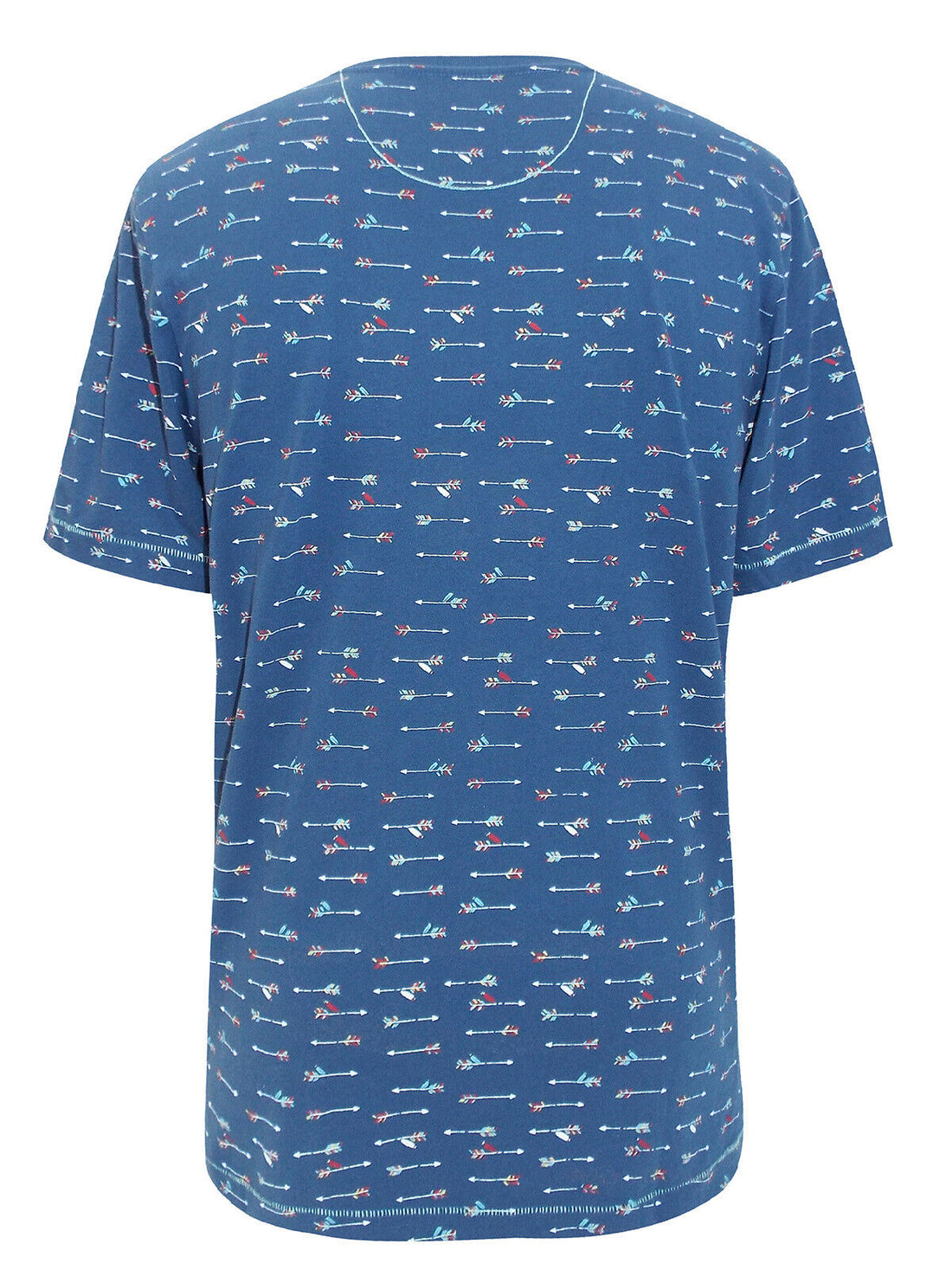 EX WHITE STUFF Blue Mens Pure Cotton Arrow Print Tee Sizes L, XL, XXL RRP £35