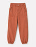 EX M*S Salmon Cotton Blend Slim Ankle Grazer Joggers Chino Trousers Size 10Short0