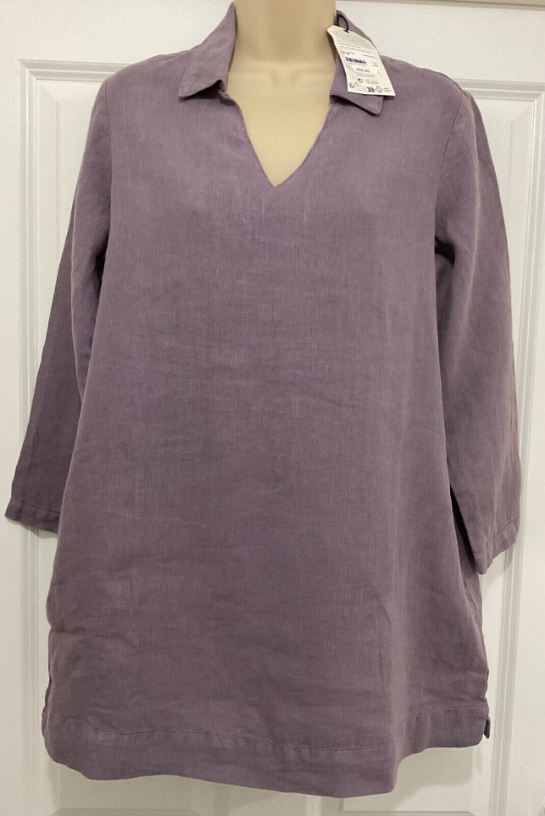 EX Seasalt Purple Shallow Layers Linen Tunic Grape Thistle Sizes 8-20 RRP £65.95