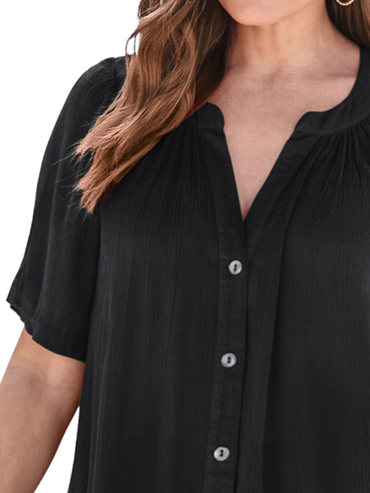 Roamans Black Short Sleeve Angelina Tunic UK Sizes 14, 22, 24, 26, 32, 32
