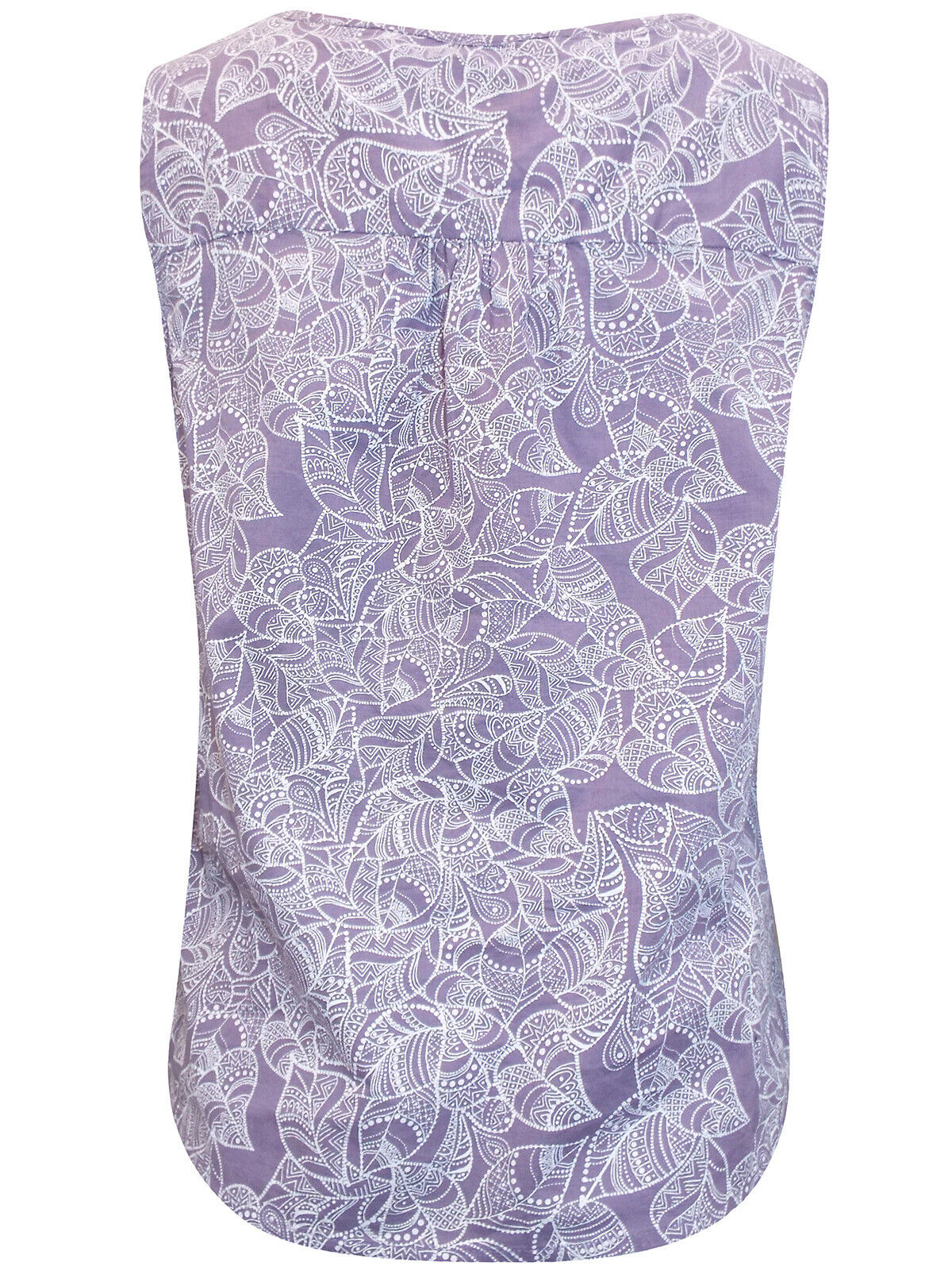 EX Mantaray Debenhams Purple Sleeveless Leaf Print Top 12, 14, 16, 18 RRP £25