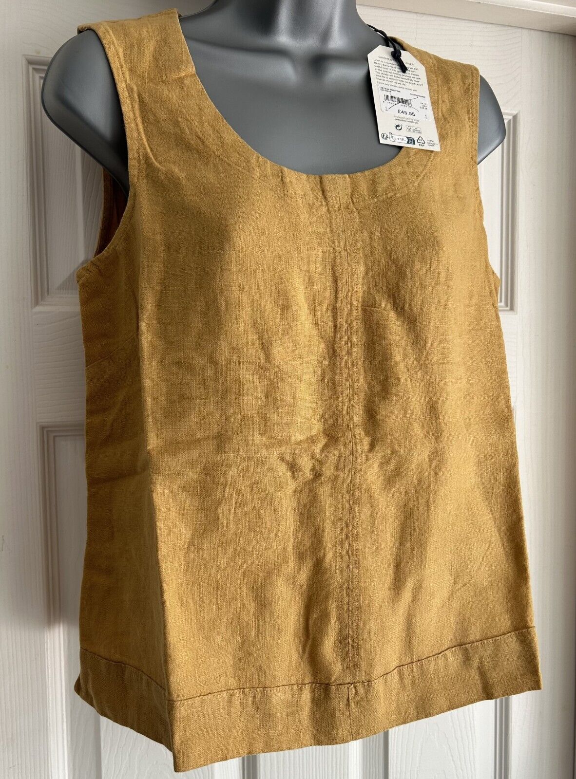 EX Seasalt Lighthouse Dark Sienna Station Linen Vest Top Sizes 8- 24 RRP £45.95