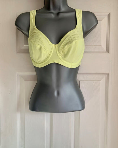 EX M*S Lime High Impact Underwired Sports Bra 34C, 34G, 38A, 40A, 40D, 40H, 42A