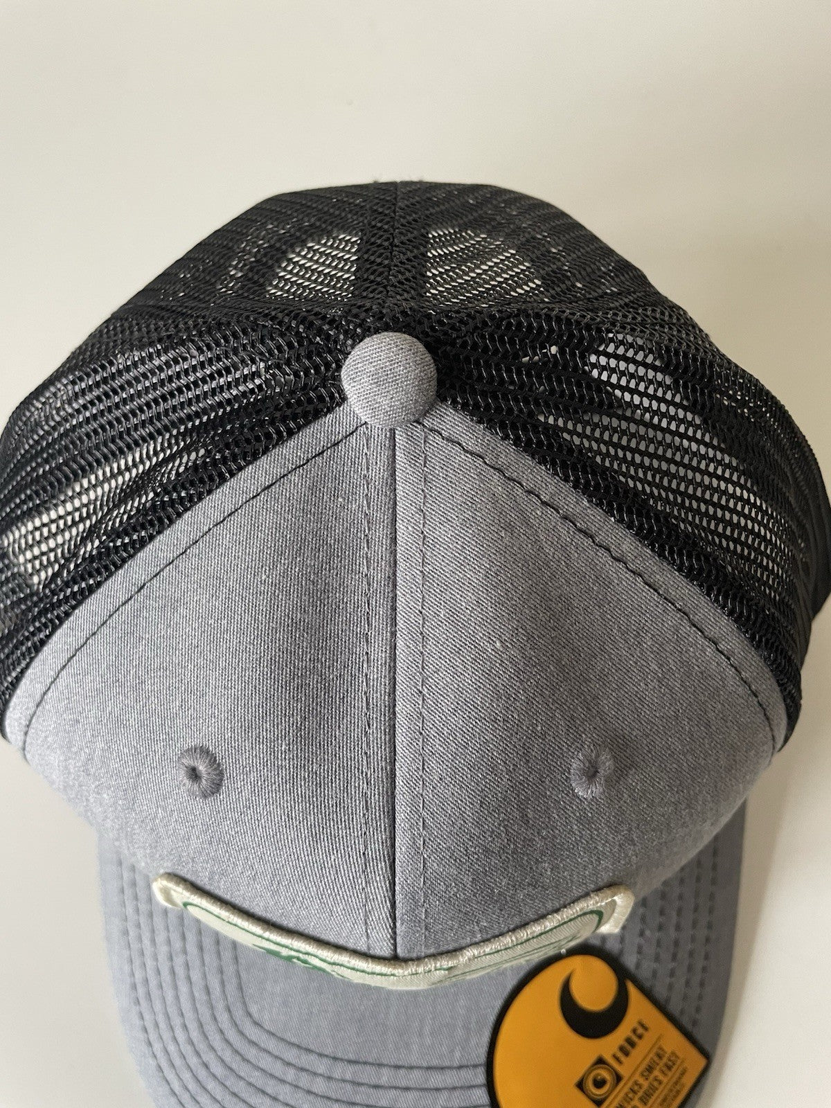 Carhartt Grey/Black Force Cap Canvas Mesh Back Graphic Dog Logo Workwear Cap1