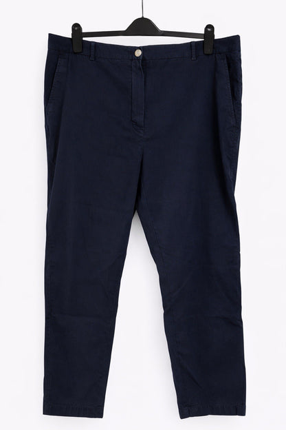 EX M*S Navy Pure Cotton Tapered Ankle Grazer Chinos Size 20R0