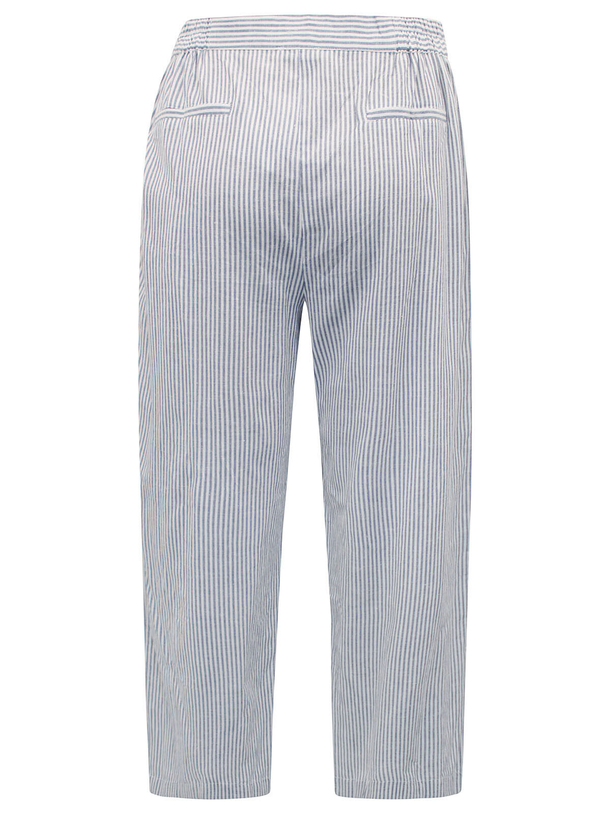 JD Williams Blue Striped Linen Wide Leg Trousers Sizes 18, 10, 22, 24, 28