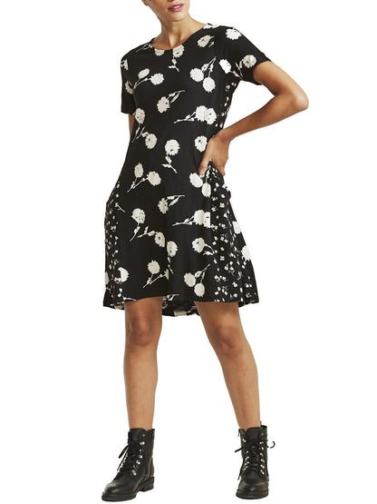 EX Fat Face Black Simone Poppy Meadow Dress in Sizes 10, 12, 14, 16