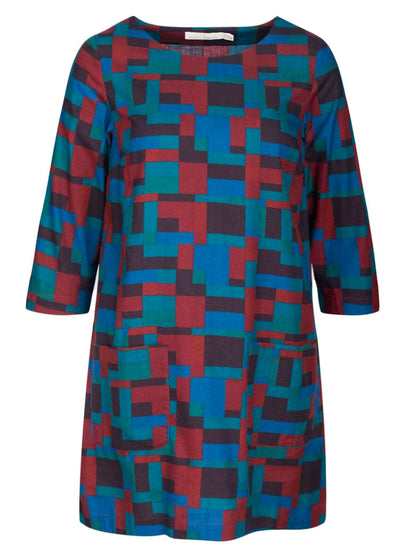 EX SEASALT Teal Artists Check Hawthorn Clay Pots WOVEN Tunic 8-14 RRP £59.95
