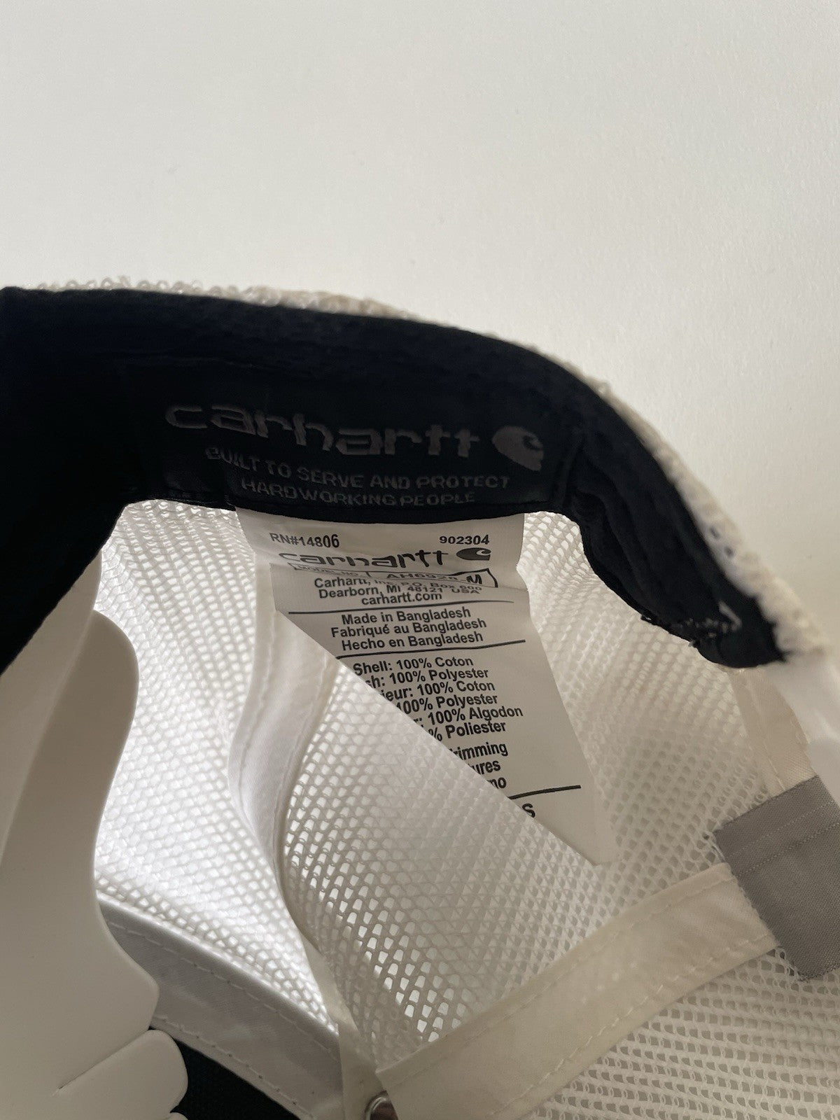 Carhartt Black Navy/White Canvas Mesh Back Outlast Patch Snapback Cap4