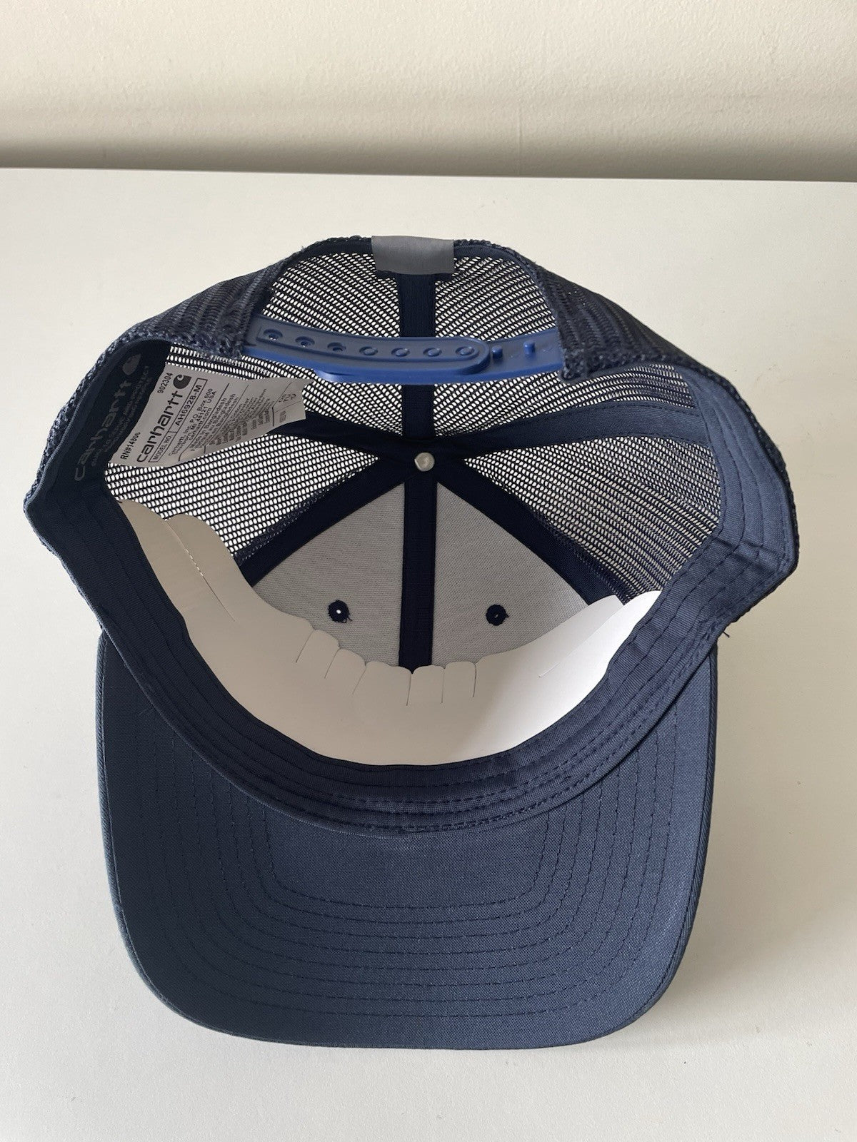 Carhartt Navy Canvas Mesh Back Outlast Patch Snapback Cap5