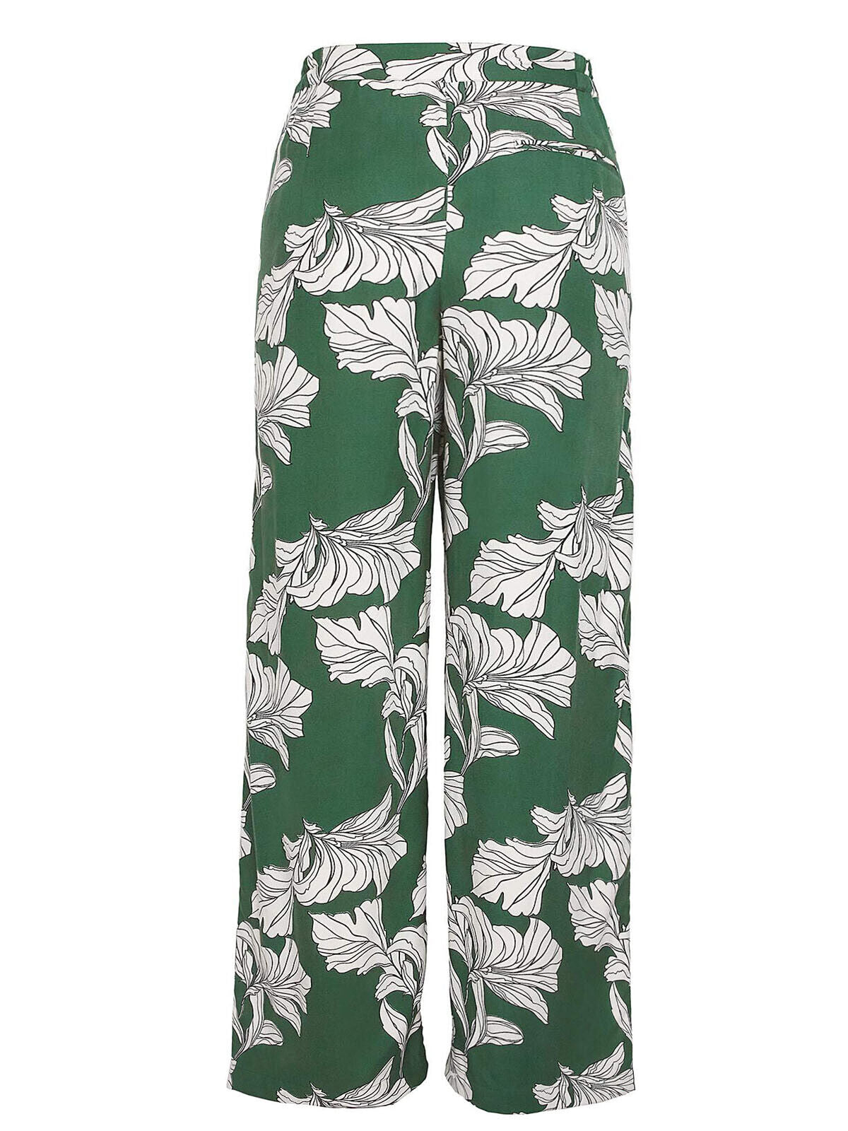 JD Williams Green Print Spun Wide Leg Trousers 16, 22, 26, 28 RRP £26