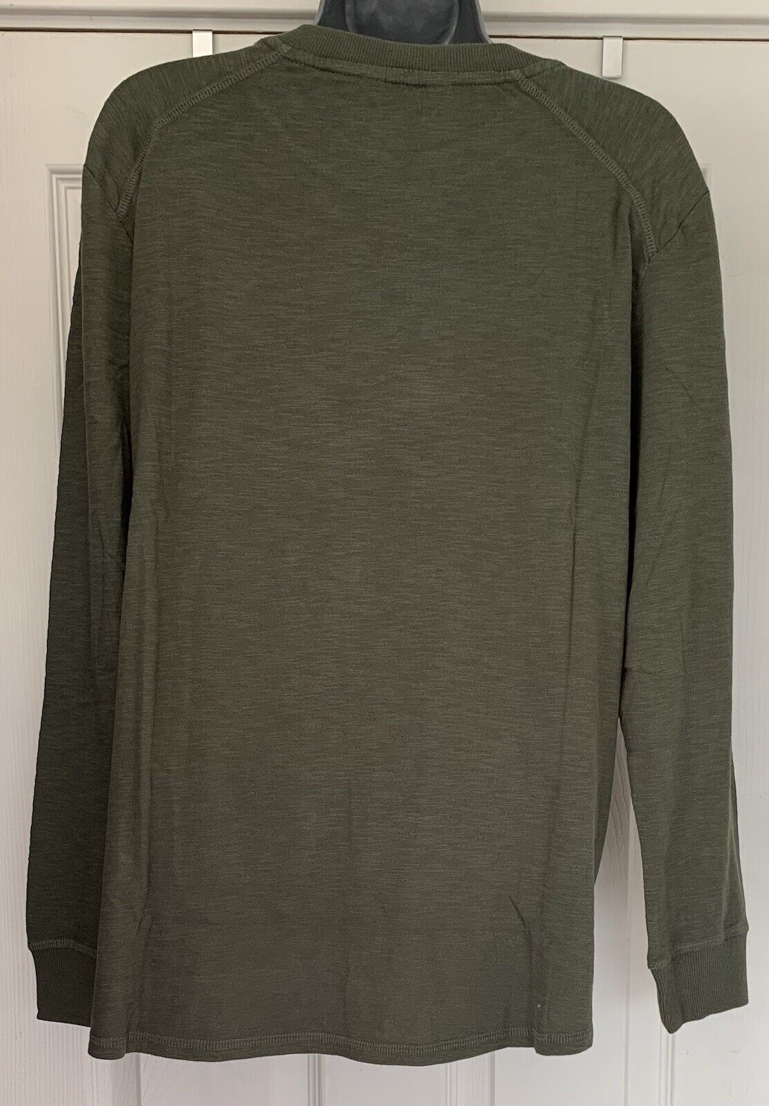 EX M&amp;S Khaki Pure Cotton 84 Slogan Long Sleeve Top Sizes 14, 16, 20, 22