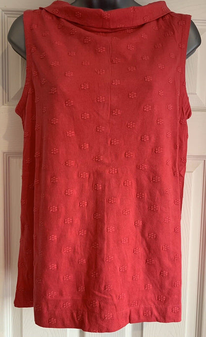 EX White Stuff Red Embroidered Petal Tank Vest Sizes 10 or 18 SECONDS