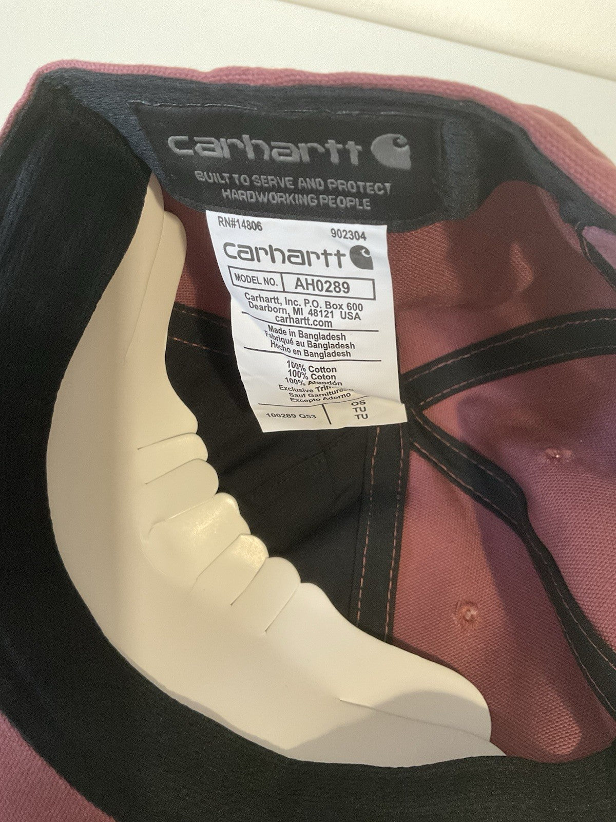Carhartt Dusty Rose Cotton Cap Odessa Canvas SECONDS3