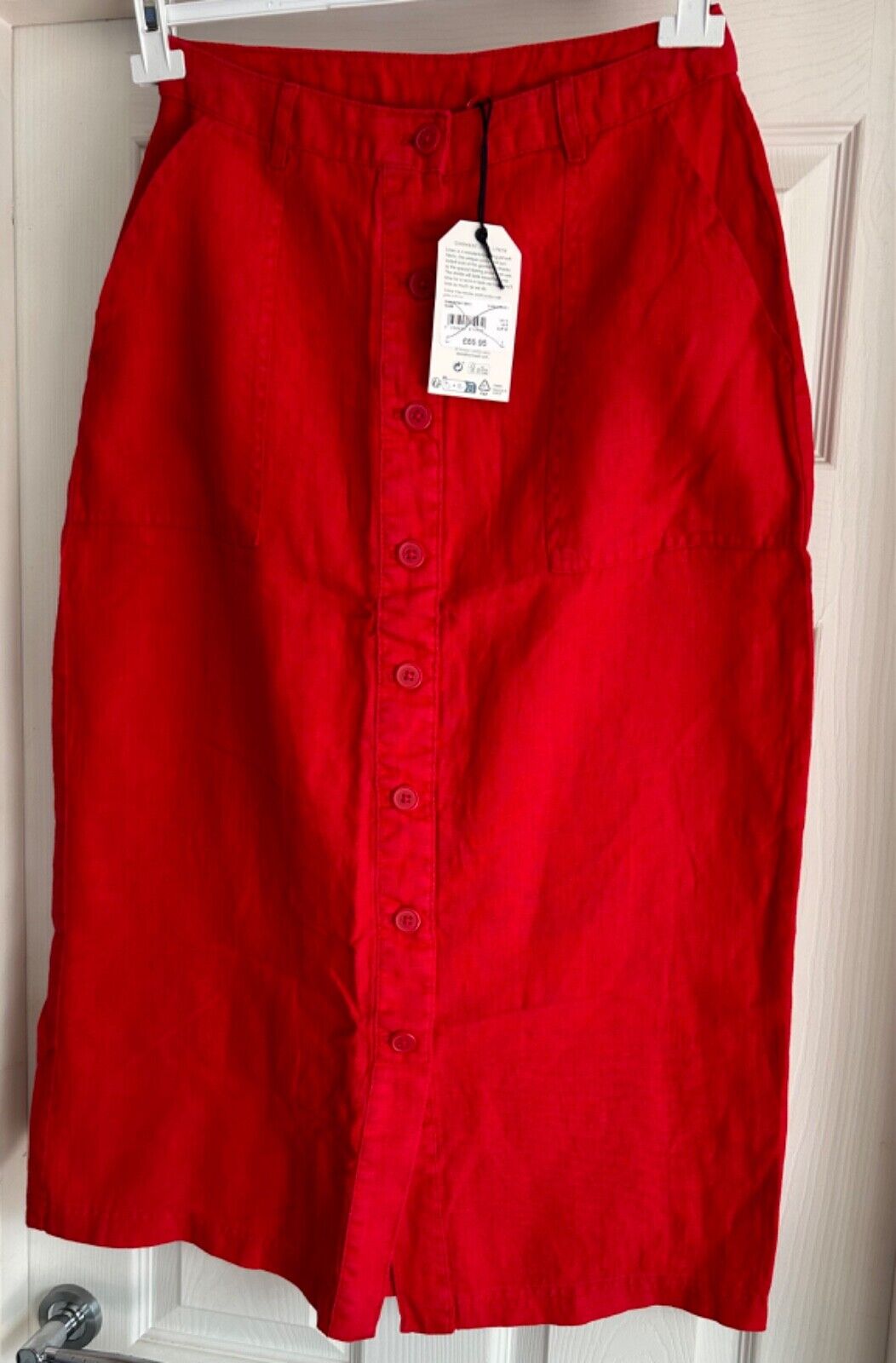 EX Seasalt Red Rudder Rosewell Farm Linen Midi Skirt Sizes 8-24 RRP £65