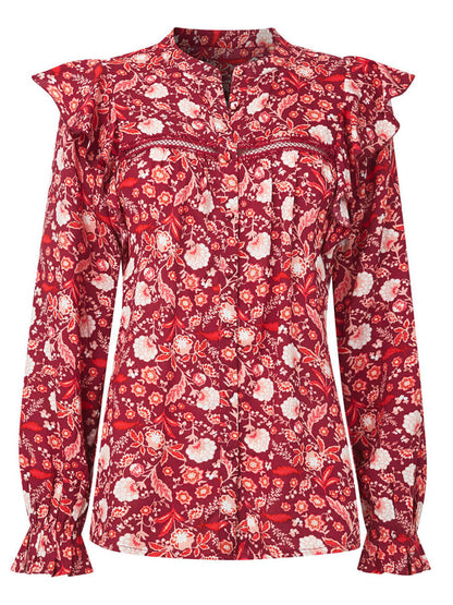 Joe Browns Red Boho Days Blouse in Sizes 12, 16, 18 RRP £45
