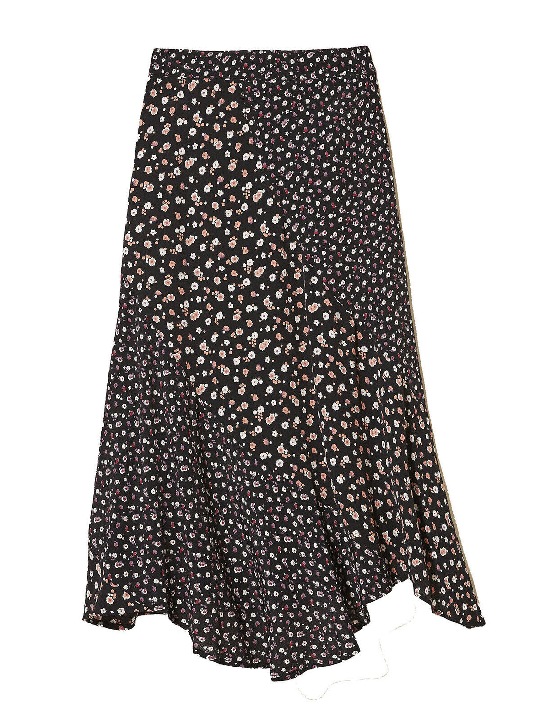 EX Fat Face True Black Naomi Pop Ditsy Midi Skirt in Sizes 10, 12, 14, 18, 22