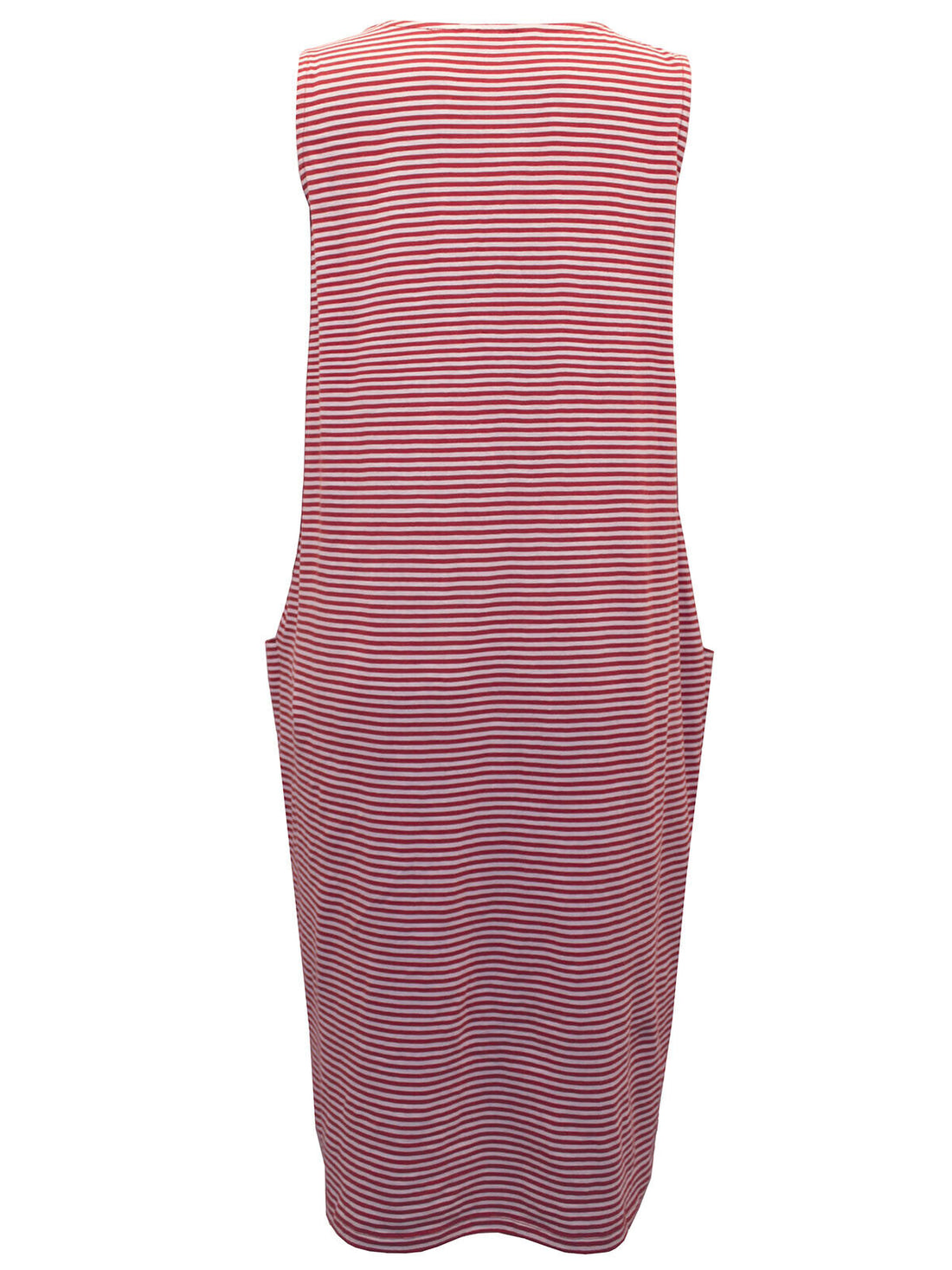 EX Seasalt Red Stripe Canvas Sunbaked Chalk Halldrine Dress 10-28 RRP £59.95