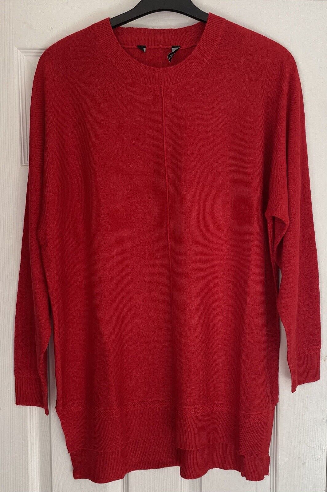 Curve Red Front Seam Detail Knitted Jumper Sizes 18/20, 22/24, 26/28, 30/32