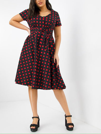 Joe Browns Red Sassy Spot Dress in Sizes 12 16 18 20 22 24 26 28 32 RRP £64