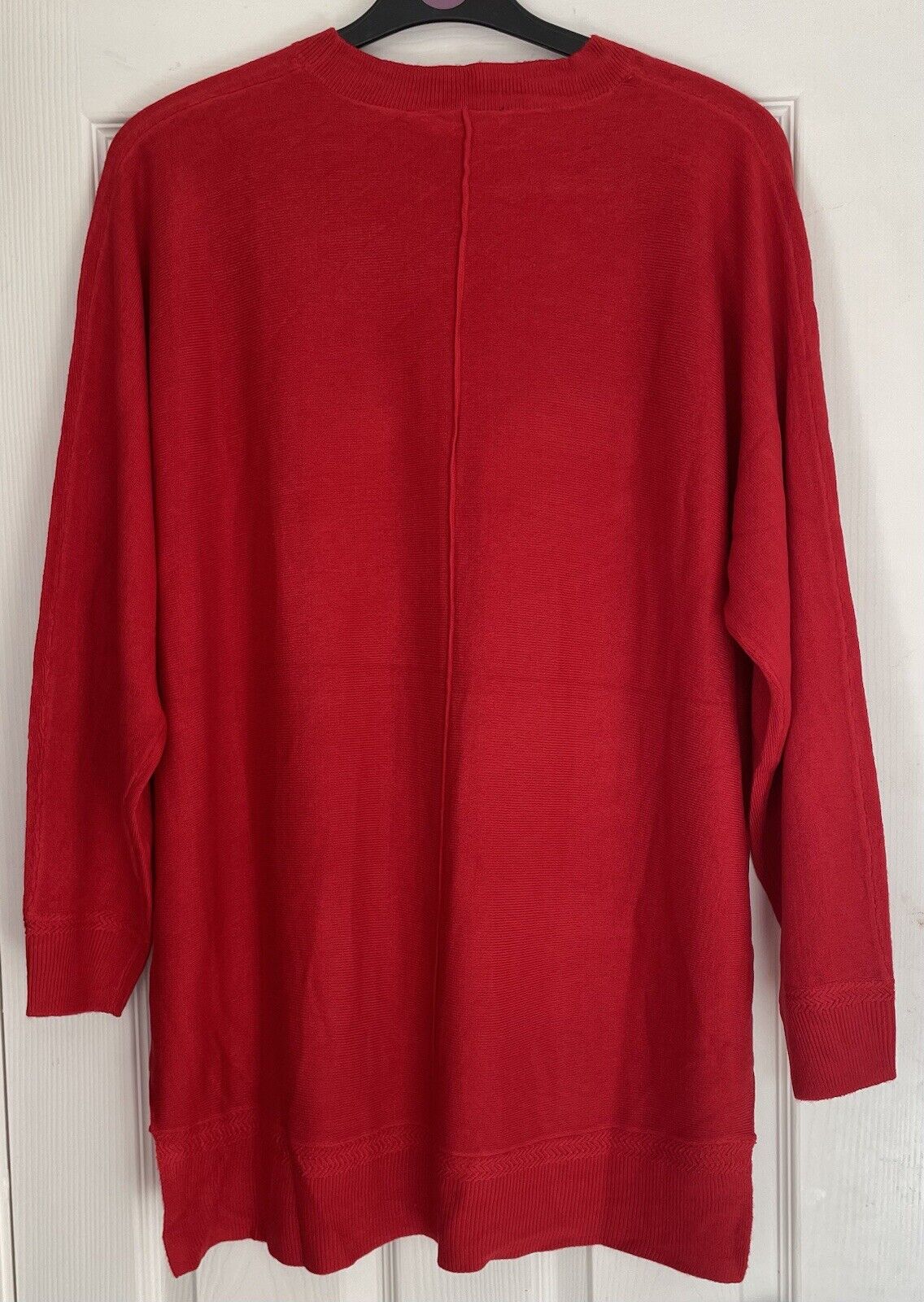 Curve Red Front Seam Detail Knitted Jumper Sizes 18/20, 22/24, 26/28, 30/32