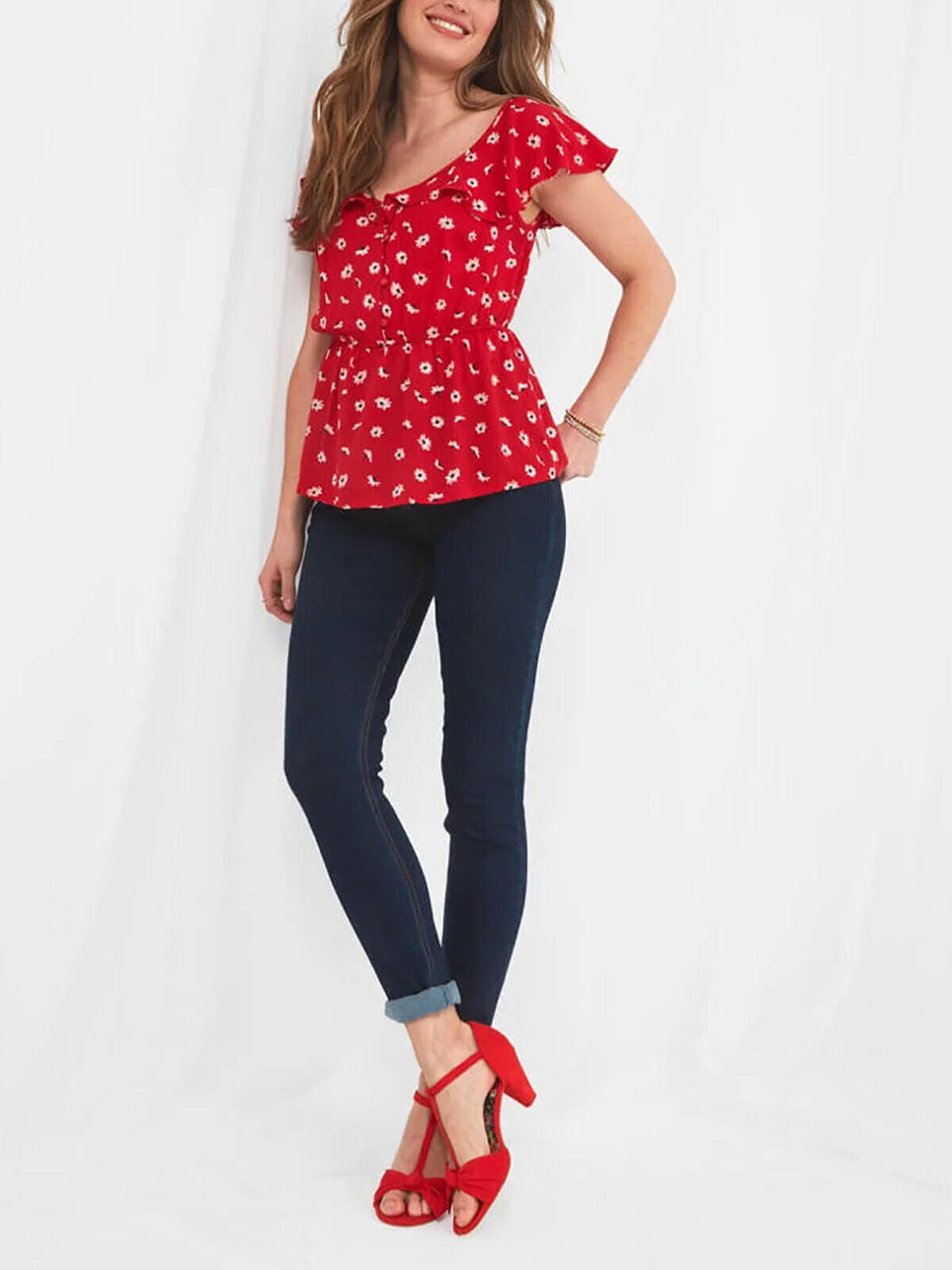 Joe Browns Red Fun And Flirty Top in Sizes 12, 14, 16, 18 RRP £35