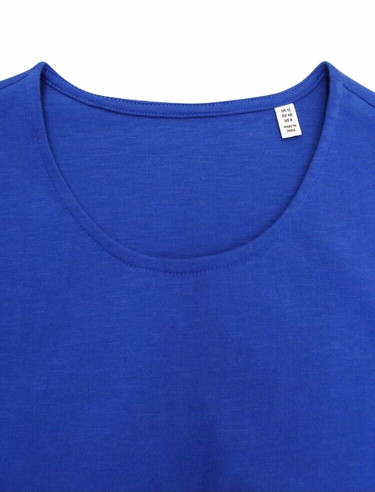 EX SEASALT Blue Organic Cotton A-Line Salt Bell Top in Size 10