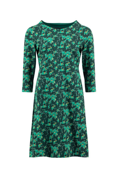 Markle Organic Cotton Printed Sparkle Jersey Dress Forest Night Size 18 RRP £503