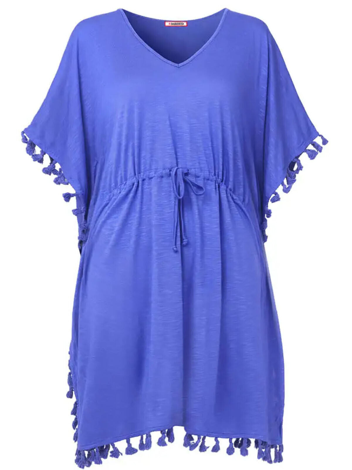 Joe Browns Blue Jersey Tassel Trim Boho Beach Cover Up Sizes 8-18 S, M, L RRP£33