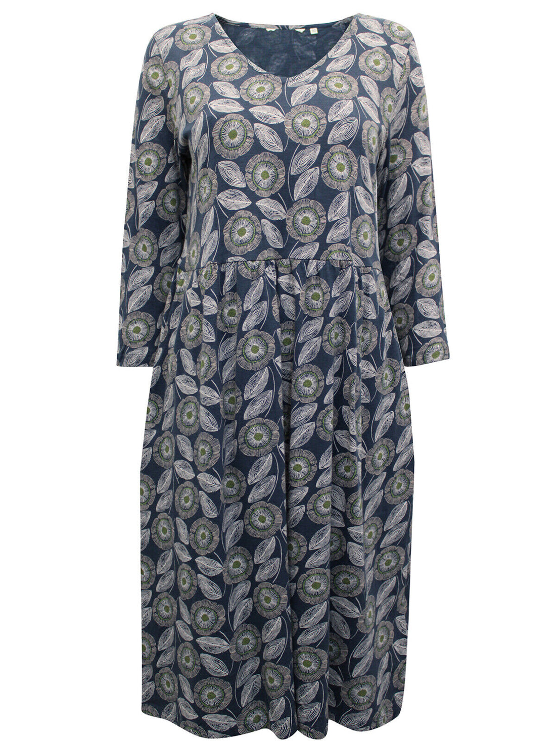 EX Seasalt Lino Hellebore Stem Brush Drawing Dress 8 10 12 14 18 22 24 RRP£59.95