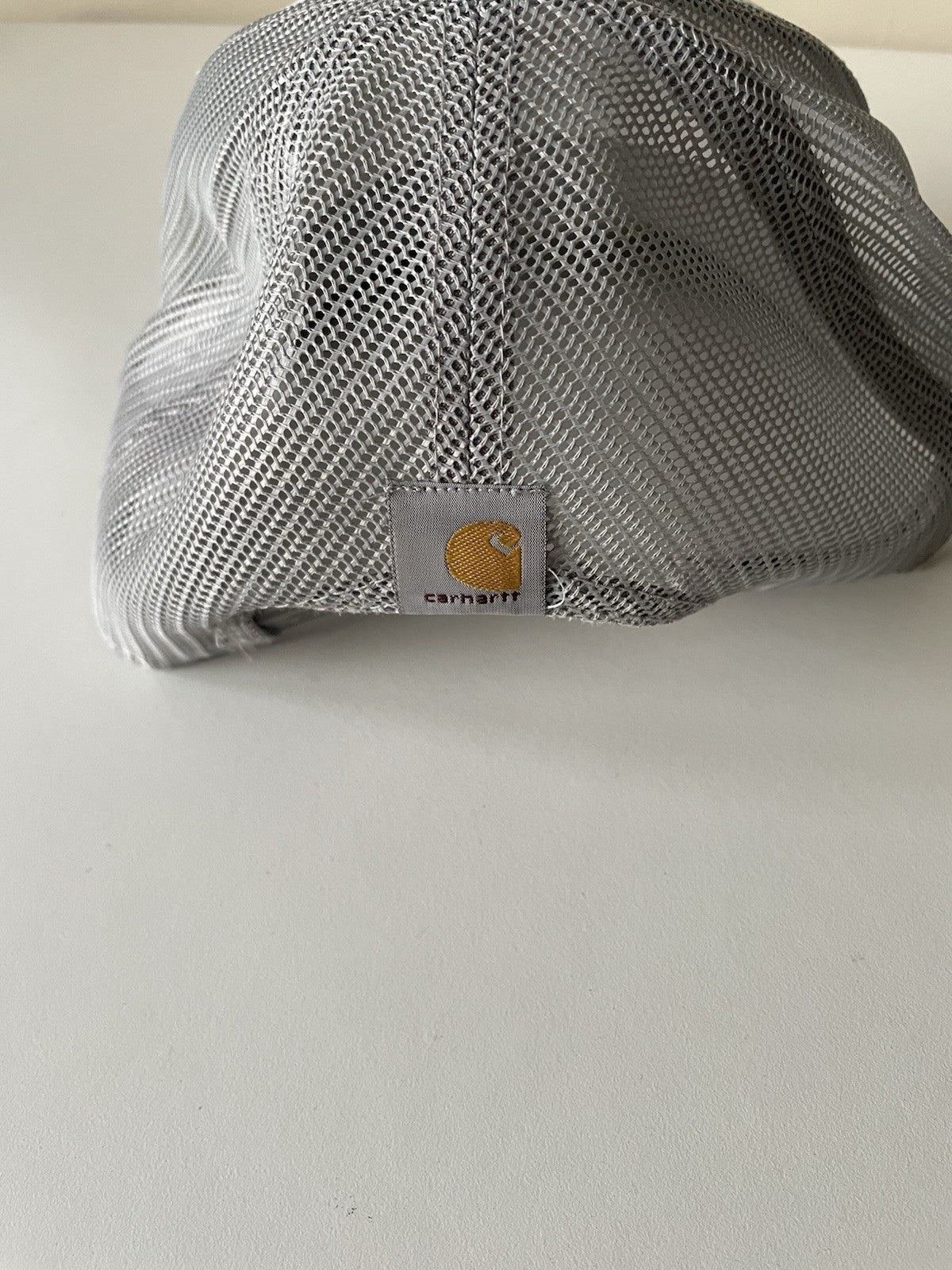 Carhartt Navy/White/Grey Force Cap Canvas Mesh Back Graphic Logo Workwear Cap2