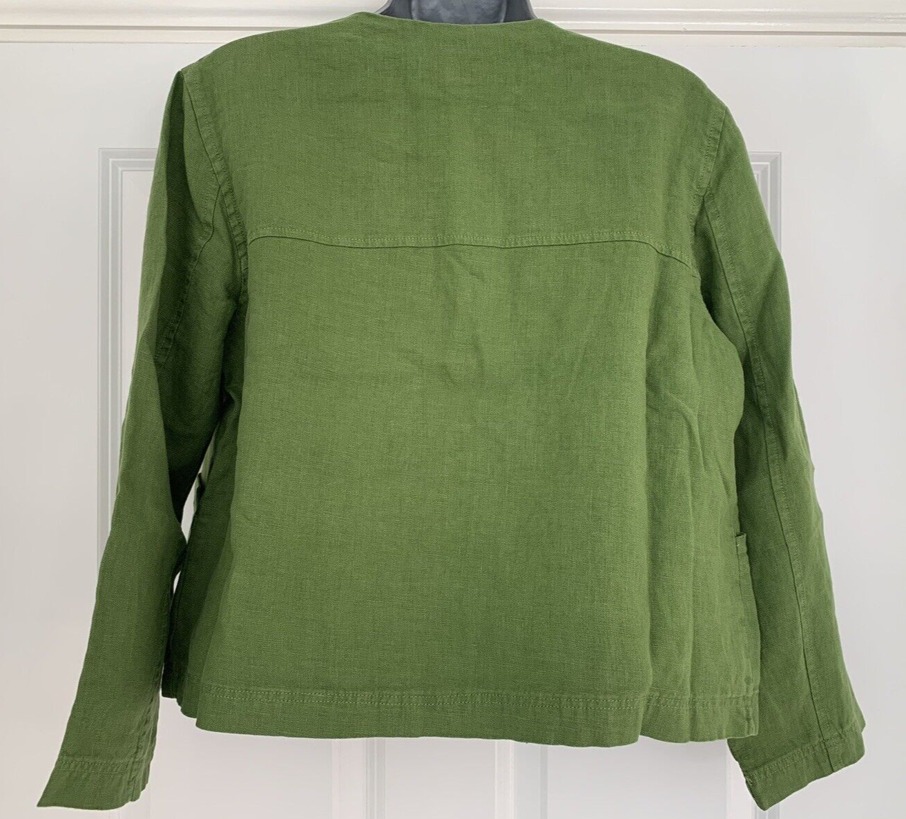 EX Seasalt Jacket Green Country House Linen Jacket Spring Grass 10-28 RRP £75